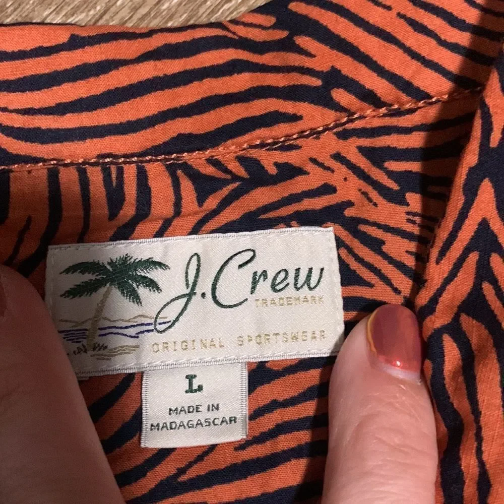 J.Crew Short Sleeve Slub Collar Shirt